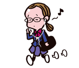 C-chan, a bespectacled school girl! sticker #2344882