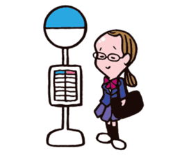 C-chan, a bespectacled school girl! sticker #2344883