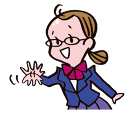 C-chan, a bespectacled school girl! sticker #2344885