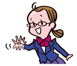 C-chan, a bespectacled school girl! sticker #2344885