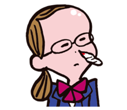 C-chan, a bespectacled school girl! sticker #2344892