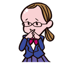C-chan, a bespectacled school girl! sticker #2344893