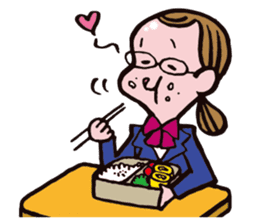 C-chan, a bespectacled school girl! sticker #2344894