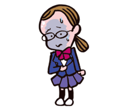 C-chan, a bespectacled school girl! sticker #2344895