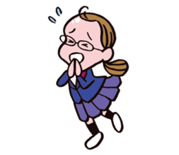 C-chan, a bespectacled school girl! sticker #2344896