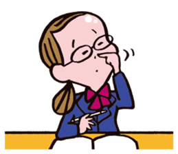 C-chan, a bespectacled school girl! sticker #2344897