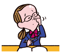 C-chan, a bespectacled school girl! sticker #2344897