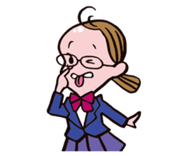 C-chan, a bespectacled school girl! sticker #2344901