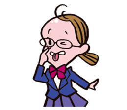 C-chan, a bespectacled school girl! sticker #2344901