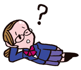 C-chan, a bespectacled school girl! sticker #2344902