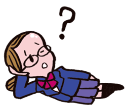 C-chan, a bespectacled school girl! sticker #2344902