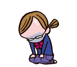 C-chan, a bespectacled school girl! sticker #2344904