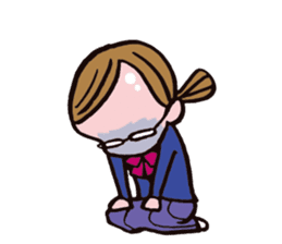 C-chan, a bespectacled school girl! sticker #2344904