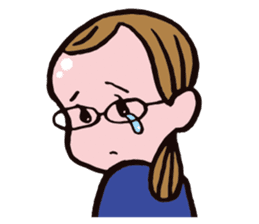 C-chan, a bespectacled school girl! sticker #2344905