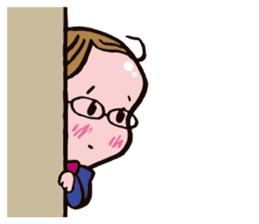 C-chan, a bespectacled school girl! sticker #2344906