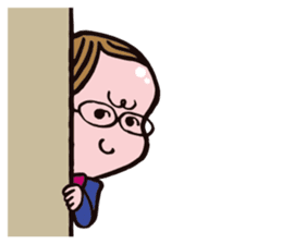 C-chan, a bespectacled school girl! sticker #2344907