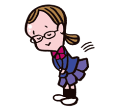 C-chan, a bespectacled school girl! sticker #2344911