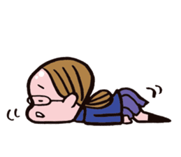 C-chan, a bespectacled school girl! sticker #2344912