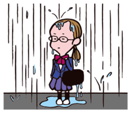 C-chan, a bespectacled school girl! sticker #2344913