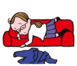 C-chan, a bespectacled school girl! sticker #2344915