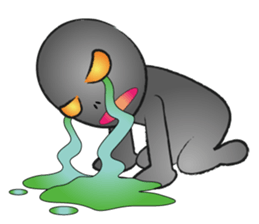 Grey alien Sticker sticker #2345301