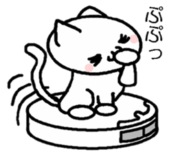 Cleaning robot cat sticker #2346042