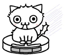 Cleaning robot cat sticker #2346043