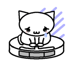 Cleaning robot cat sticker #2346045