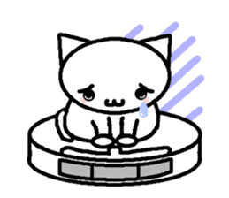 Cleaning robot cat sticker #2346045