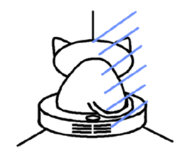 Cleaning robot cat sticker #2346046