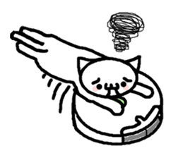 Cleaning robot cat sticker #2346047