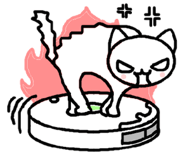 Cleaning robot cat sticker #2346050