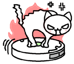 Cleaning robot cat sticker #2346050