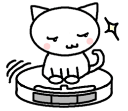 Cleaning robot cat sticker #2346054