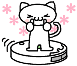 Cleaning robot cat sticker #2346062
