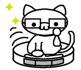 Cleaning robot cat sticker #2346069