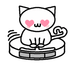 Cleaning robot cat sticker #2346070