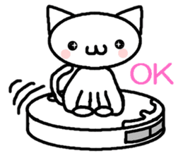 Cleaning robot cat sticker #2346071