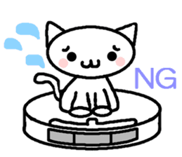 Cleaning robot cat sticker #2346072