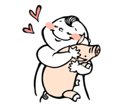 Baby & Little Pig sticker #2346626