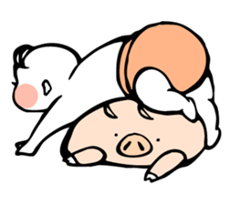 Baby & Little Pig sticker #2346628