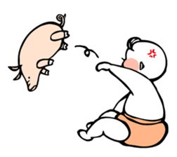 Baby & Little Pig sticker #2346629