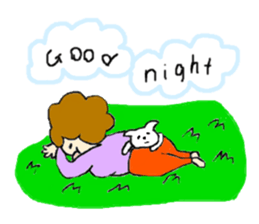 I like "obasan" and a dog. Part 2 sticker #2348374