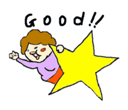 I like "obasan" and a dog. Part 2 sticker #2348376