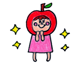 green apple-kun and red apple chan sticker #2348493