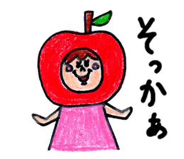 green apple-kun and red apple chan sticker #2348494