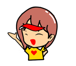 Playful golf lady sticker #2349120