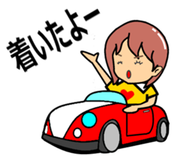 Playful golf lady sticker #2349121