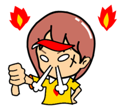 Playful golf lady sticker #2349124