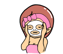 Playful golf lady sticker #2349125